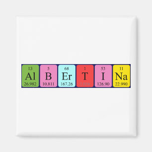 Albertina periodic table name magnet