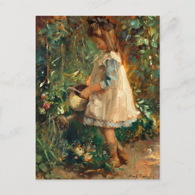 Albertine in the Garden | Albert Roelofs Postcard (Front)