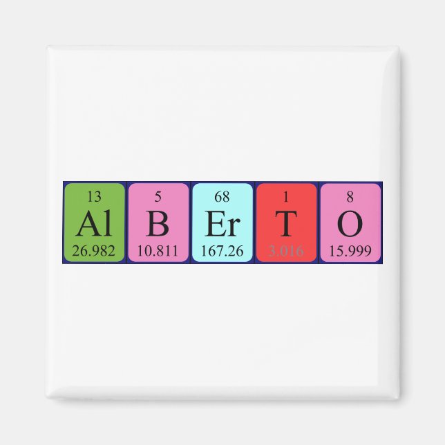 Alberto periodic table name magnet (Front)