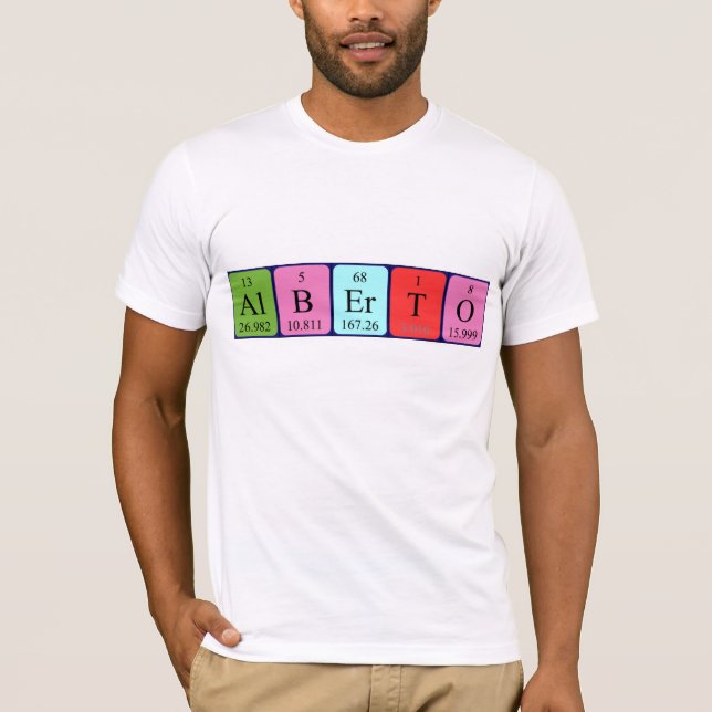 Alberto periodic table name shirt (Front)
