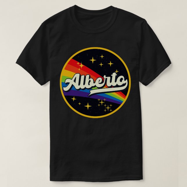 Alberto Rainbow In Space Vintage Style T-Shirt (Design Front)