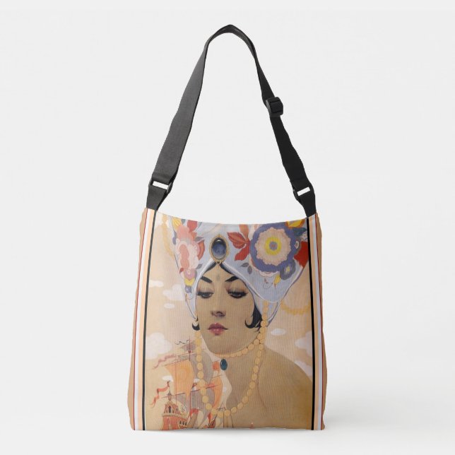 Alberto Vargas Art Deco Cross Body Handbag (Front)