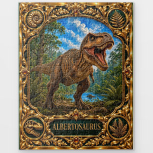 Albertosaurus Dinosaur, Jewelled Heirloom Art Jigsaw Puzzle