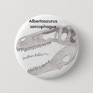 Albertosaurus sarcophagus 6 cm round badge
