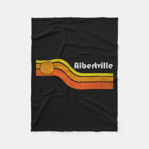 Albertville - Vintage Men Women 70s 80s Graphic Co Fleece Blanket