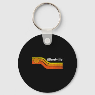 Albertville - Vintage Men Women 70s 80s Graphic Co Key Ring