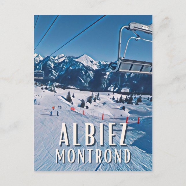 Albiez Montrond Ski Resort Postcard (Front)
