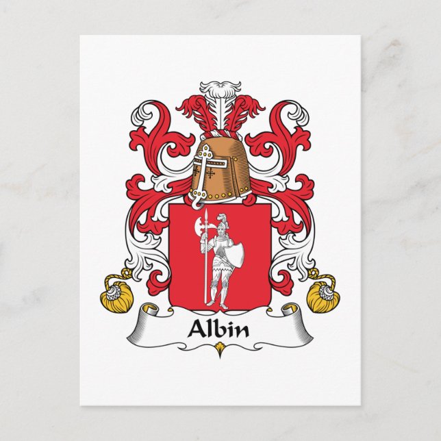 Albin Family Crest Postcard (Front)