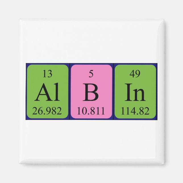 Albin periodic table name magnet (Front)