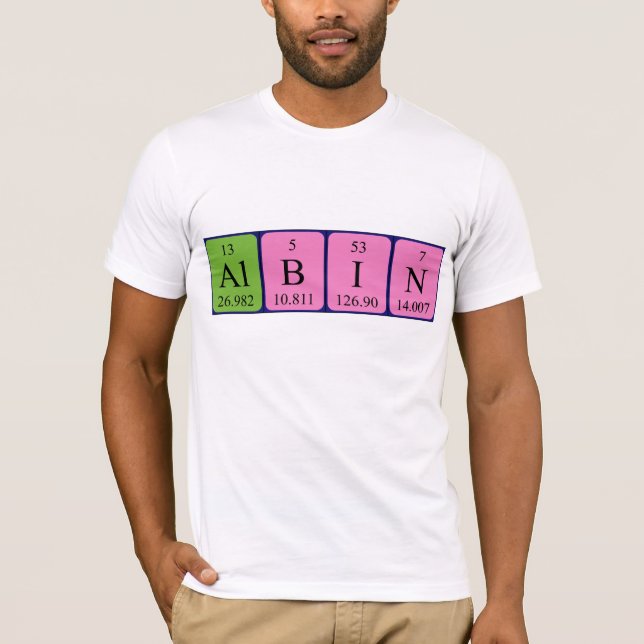 Albin periodic table name shirt (Front)