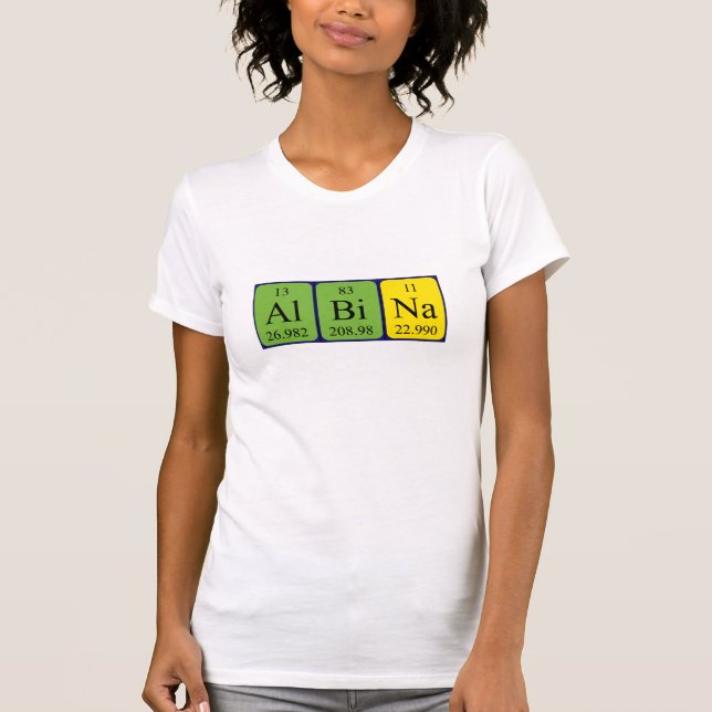 Albina Periodic table name shirt (Front)