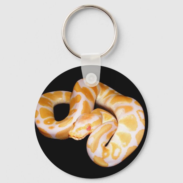 Albino Ball Python Key Ring (Front)