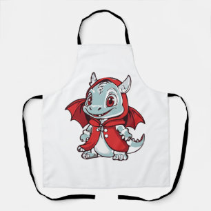 Albino Dragon in Red Apron