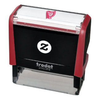 Albion Harp Red Rubber Stamper Self-inking Stamp