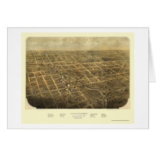 Albion, MI Panoramic Map - 1868