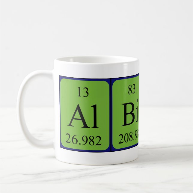 Albion periodic table name mug (Left)