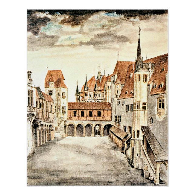 Albrecht Durer, Courtyard of the Former Castle, Poster (Front)
