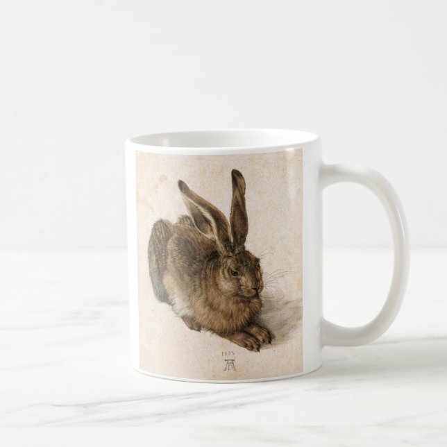 Albrecht Dürer - Junger Hase (Young Hare), 1502 Coffee Mug (Right)