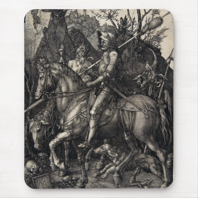 Albrecht Dürer Knight, Death and the Devil Mouse Pad (Front)