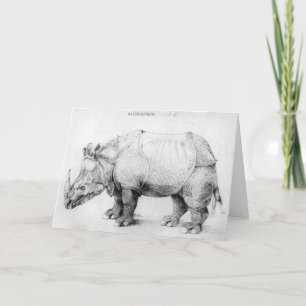 Albrecht Durer Rhinoceros Card