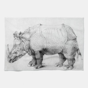 Albrecht Durer Rhinoceros Kitchen Towel