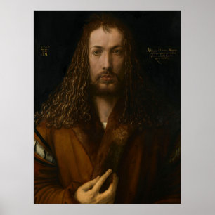 Albrecht Dürer - self portrait, 1500 Poster