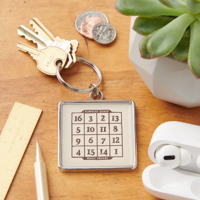 Albrecht Dürer Square Mystery Key Ring (Desk)
