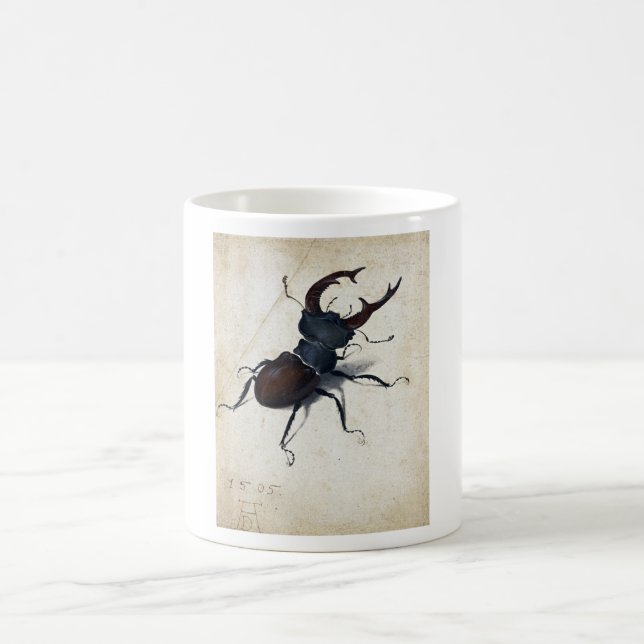 Albrecht Dürer Stag Beetle Coffee Mug (Center)