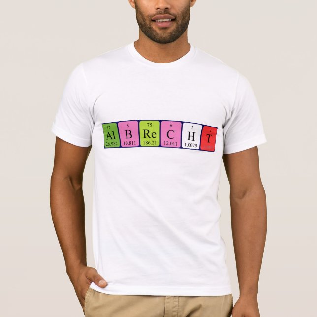 Albrecht periodic table name shirt (Front)