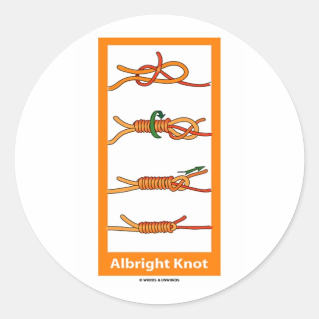 Albright Knot Classic Round Sticker (Front)