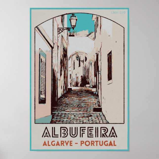 Albufeira old town, Algarve Portugal travel Poster (Front)