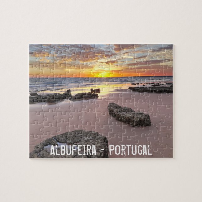 Albufeira - Portugal. Summer vacations in Algarve Jigsaw Puzzle (Horizontal)