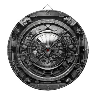 Album artwork, 3d, full hd, black, white, abstract dartboard