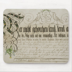Album sheet, 1789 mouse pad