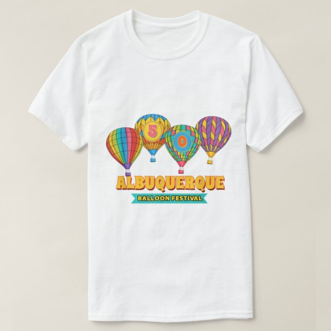 Albuquerque Balloon Festival 50 Years New Mexico 2 T-Shirt (Design Front)