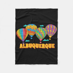 Albuquerque Balloon Festival New Mexico Fiesta Fleece Blanket
