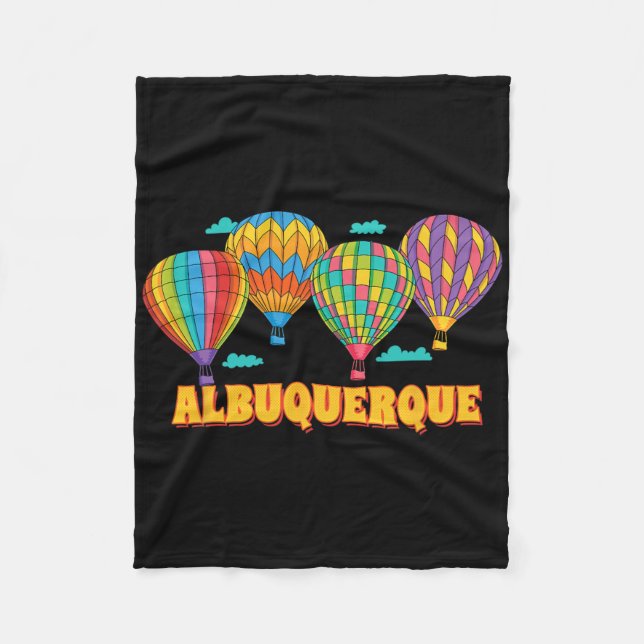 Albuquerque Balloon Festival New Mexico Fiesta  Fleece Blanket (Front)