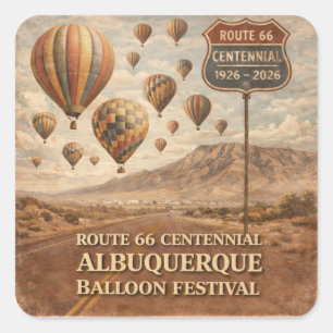 Albuquerque Balloon Festival Travel Decal Gift Square Sticker