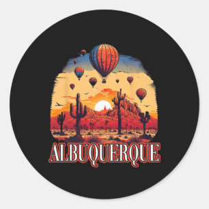 Albuquerque Balloon New Mexico Hot Air Balloon  Classic Round Sticker