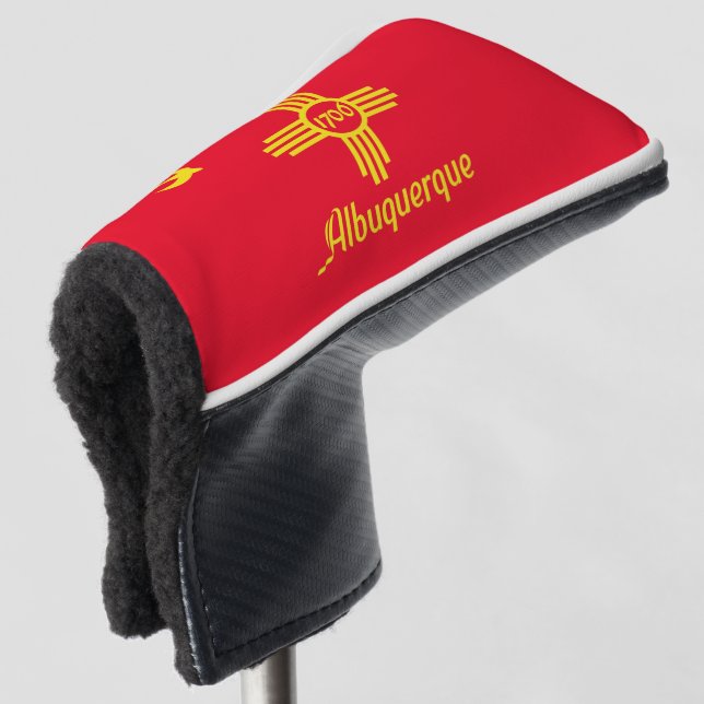 Albuquerque city flag golf head cover (3/4 Front)
