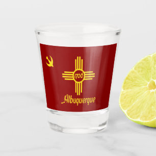 Albuquerque city flag shot glass