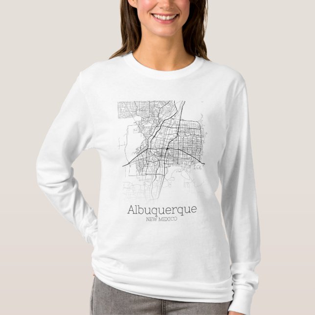 Albuquerque City Map T-Shirt (Front)