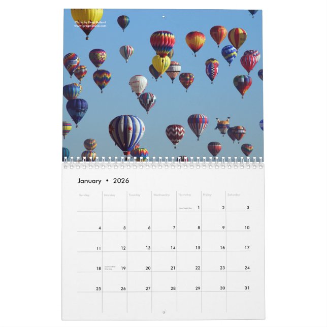 Albuquerque Fall Colours Calendar (Jan 2026)