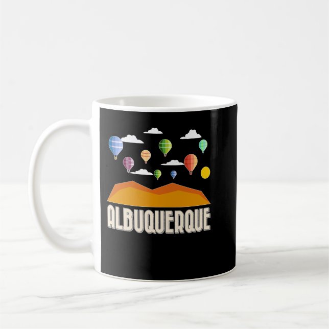 Albuquerque Hot Air Balloon Albuquerque New Mexico Coffee Mug (Left)
