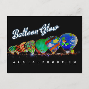 Albuquerque Hot Air  Balloon Glow Postcard