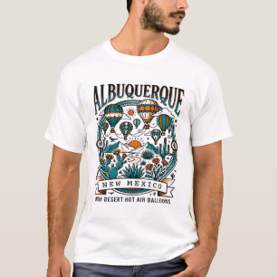 Albuquerque New Mexico Hot Air Balloon Landscape T-Shirt