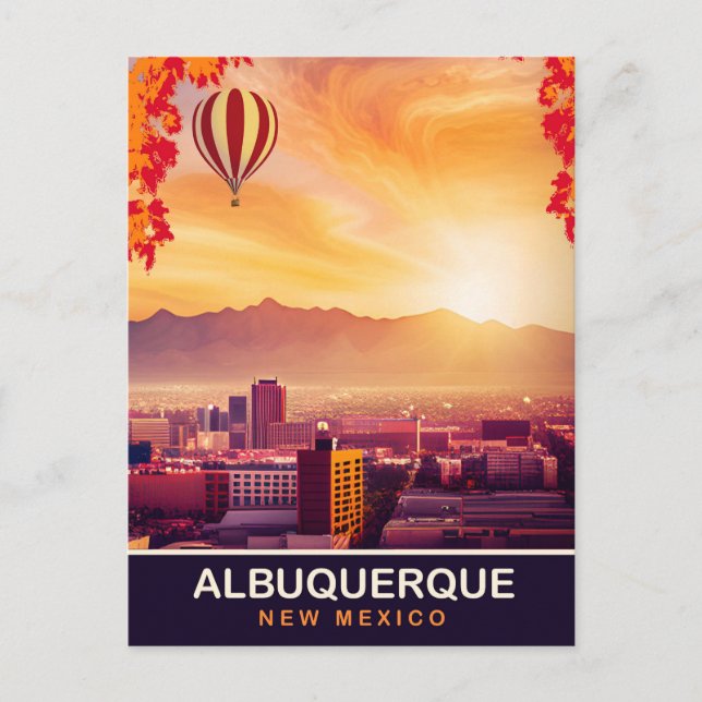 Albuquerque, New Mexico, Hot Air Balloon, Travel  Postcard (Front)
