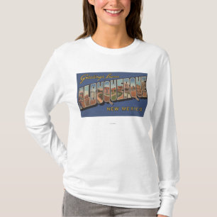 Albuquerque, New Mexico - Large Letter Scenes T-Shirt