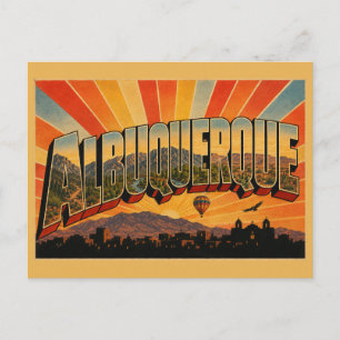 Albuquerque New Mexico Mountains River Desert Art Postcard
