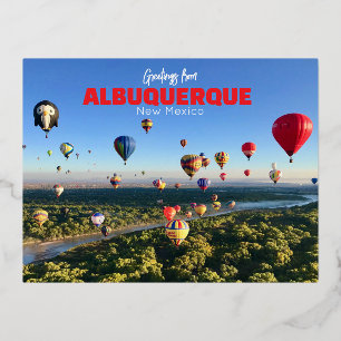 Albuquerque New Mexico Postcard Hot Air Balloons